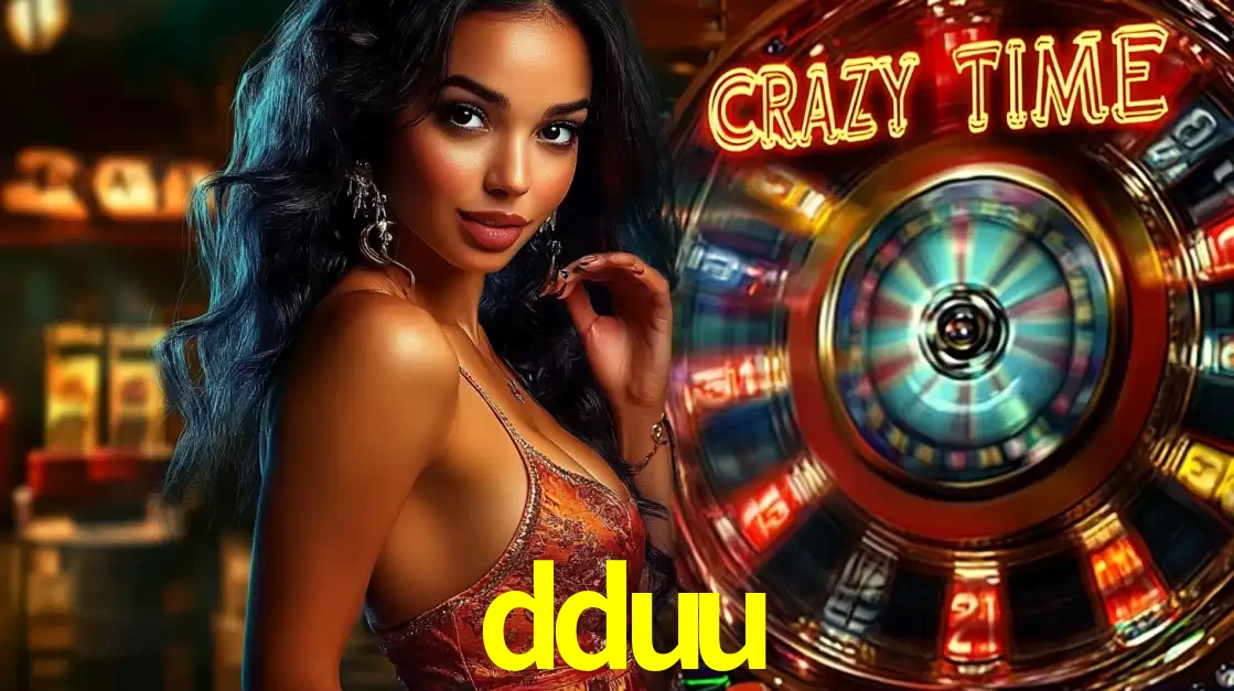 Mulher elegante ao lado da vibrante roda da fortuna do jogo de cassino ao vivo Crazy Time, um dos game shows mais populares e cheios de prêmios do dduu.